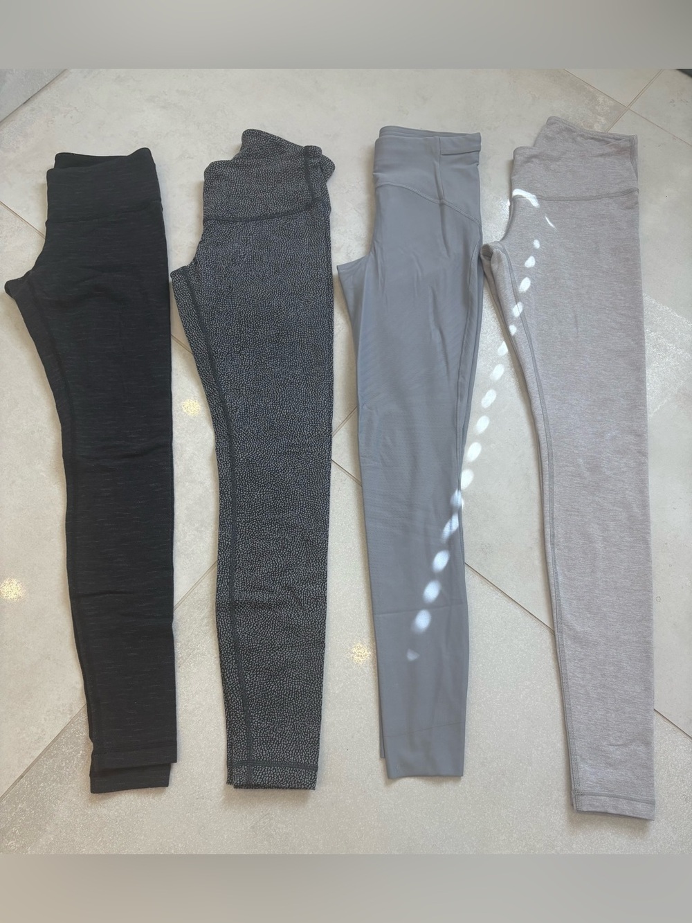 Lululemon- 4 pairs Gray leggings size 6